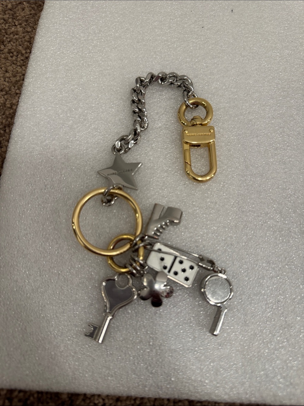 Marc Jacobs the domino effect keychain bag charm